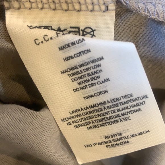 C.C. Filson S/S Lightweight Outfitter T-Shirt, NEW Limestone, Made in USA - Picture 4 of 5